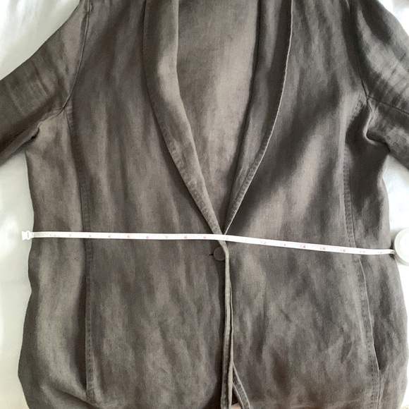 SALE! Eileen Fisher brown linen blazer size small - Picture 6 of 6